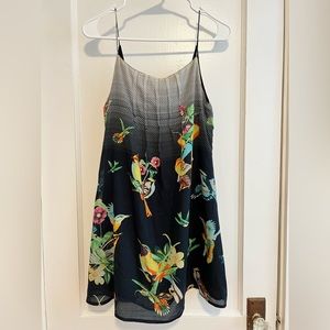 FARM Rio Flower Birds Mini Dress